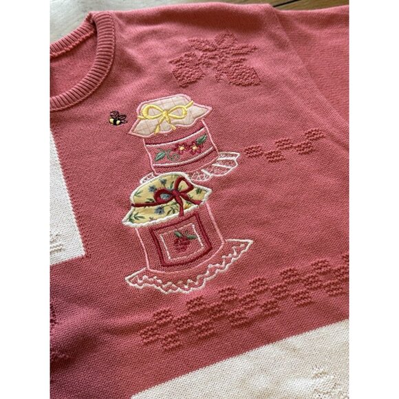 Company Collection Sweater Women Size Medium Embroidered USA Made Country VTG - Picture 6 of 13
